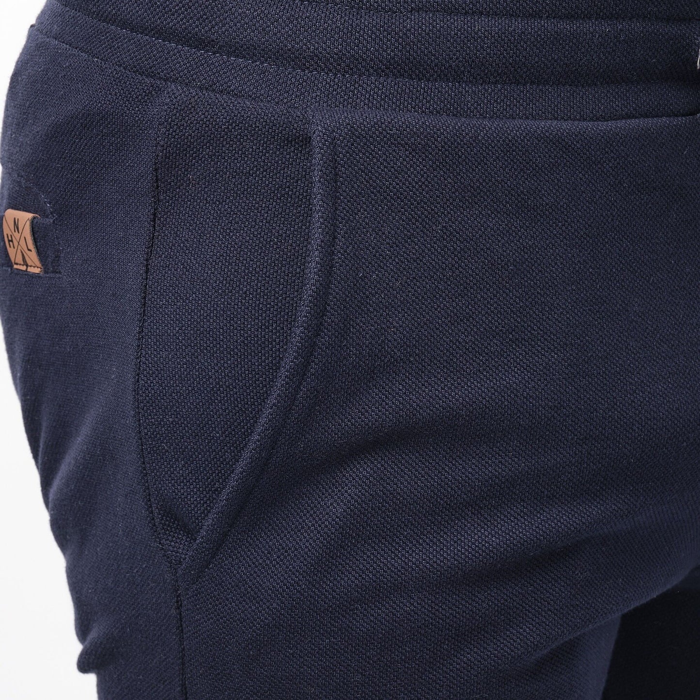 Bermuda uomo in felpa piqué tinta unita blu navy