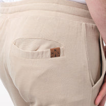 Bermuda uomo in piqué tinta unita color taupe