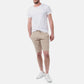 Bermuda uomo in piqué tinta unita color taupe