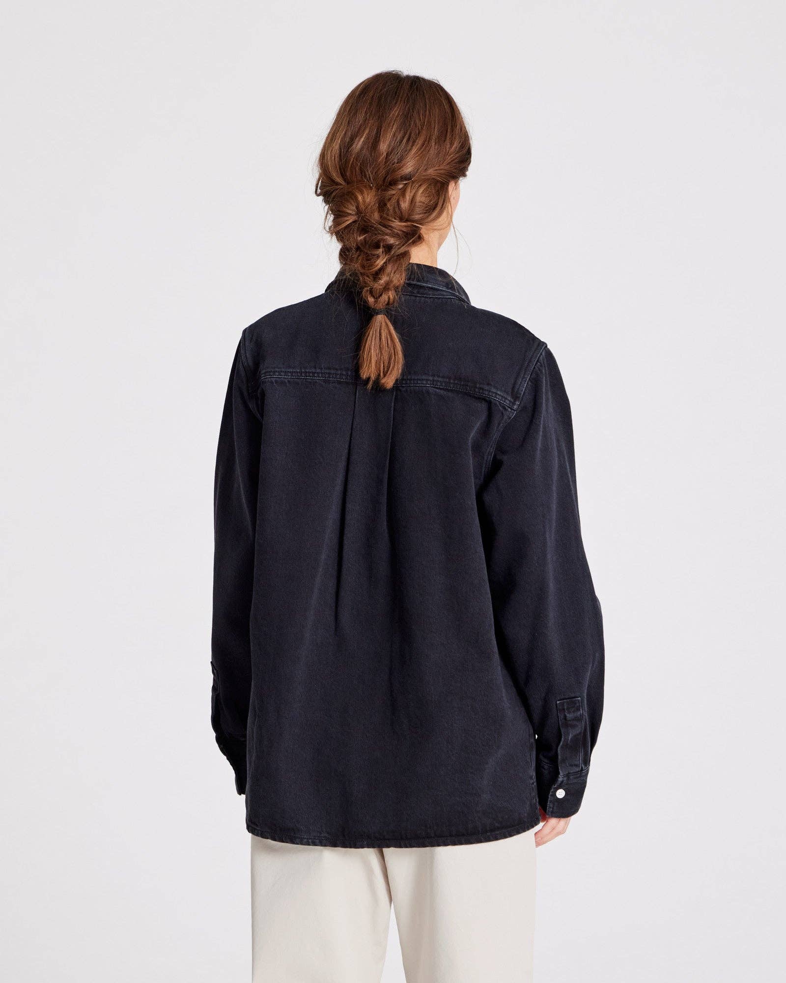 Camicia Kamilla in denim nera
