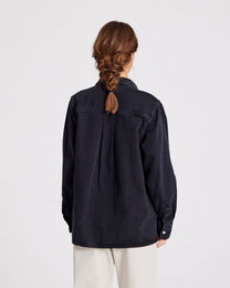 Camicia Kamilla in denim nera