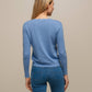 Cardigan in maglia con scollo a V smerlato