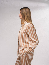 Camicia in raso a righe