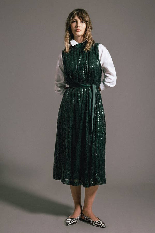 Abito midi da festa con paillettes