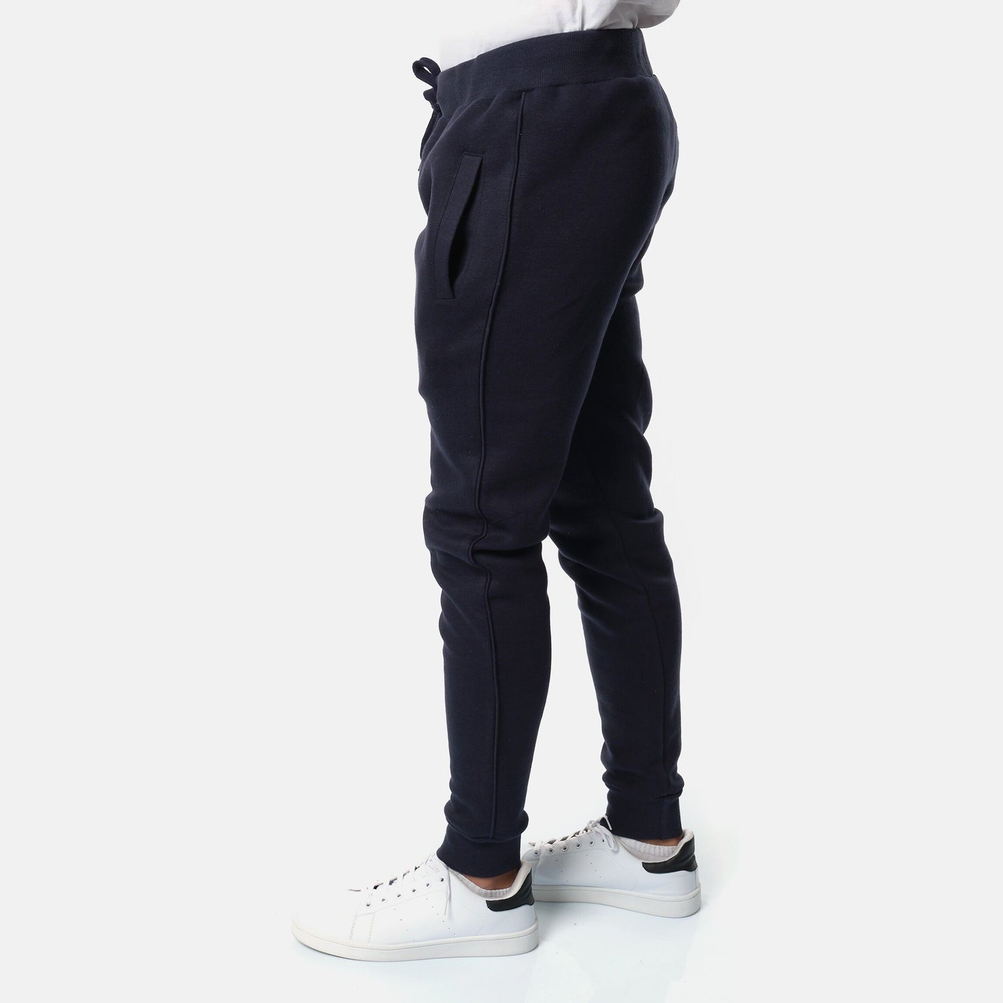 Pantaloni jogging uomo in pile blu navy
