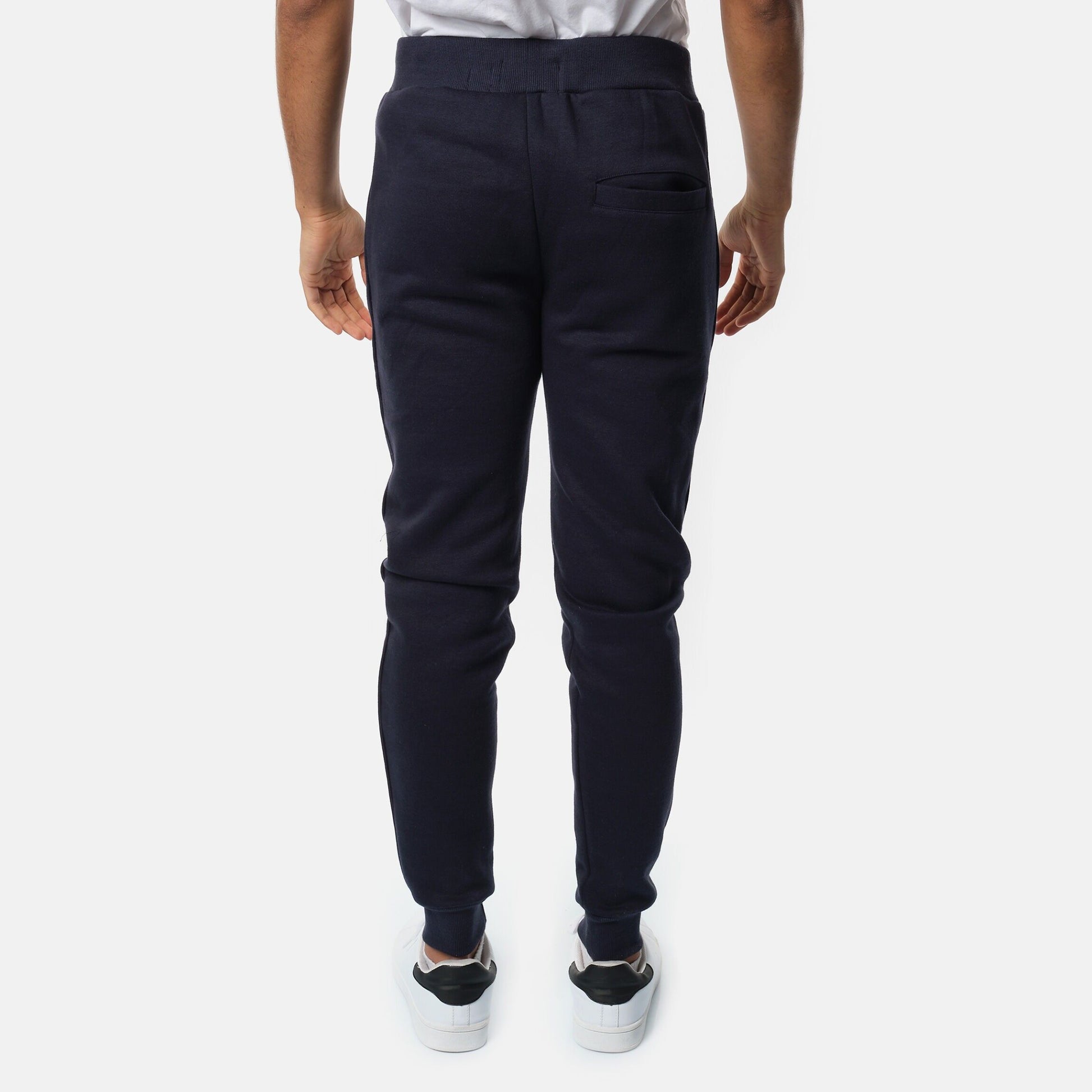 Pantaloni jogging uomo in pile blu navy