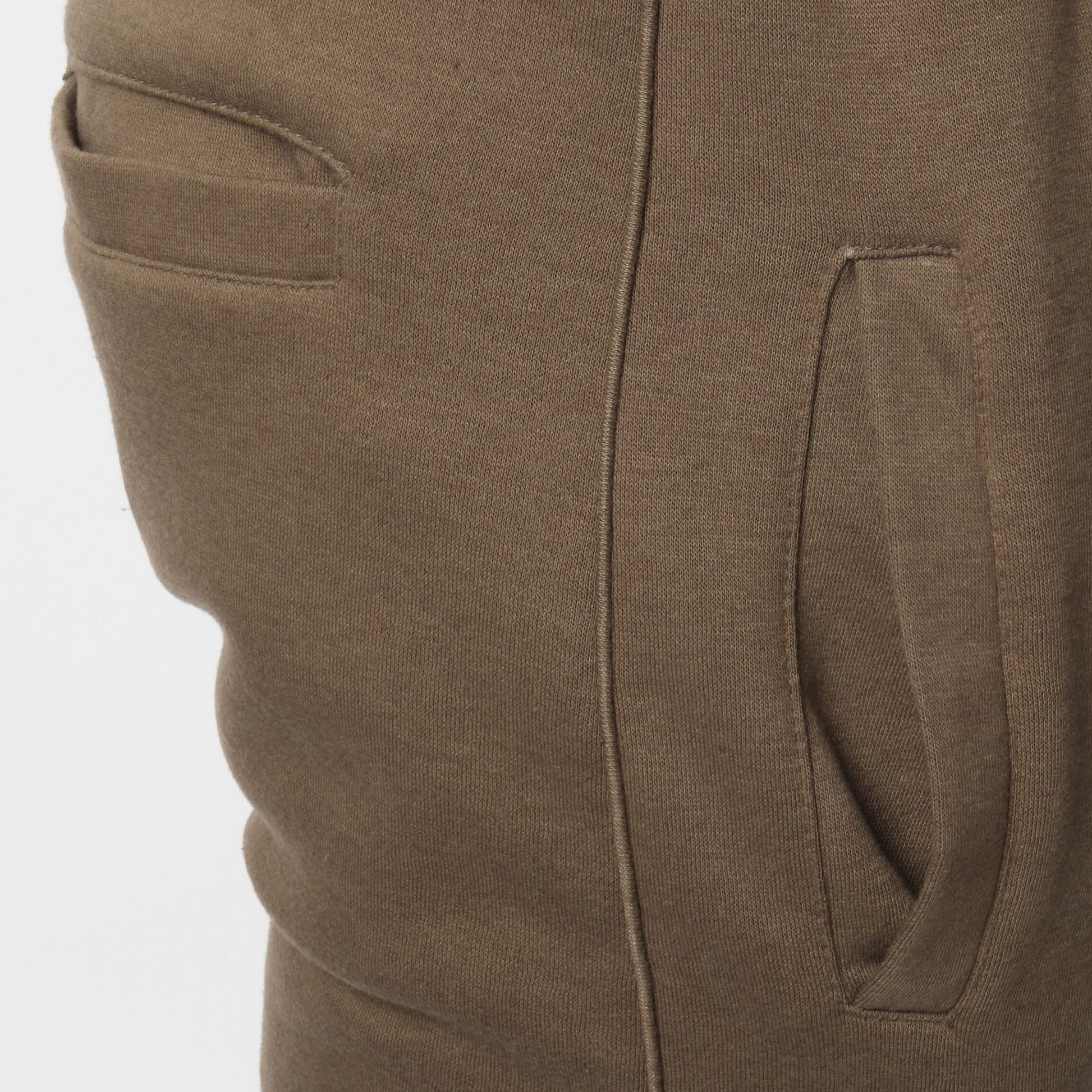 Pantaloni jogger tinta unita kaki da uomo