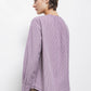 Blusa a quadretti con fiocco e bottoni a contrasto