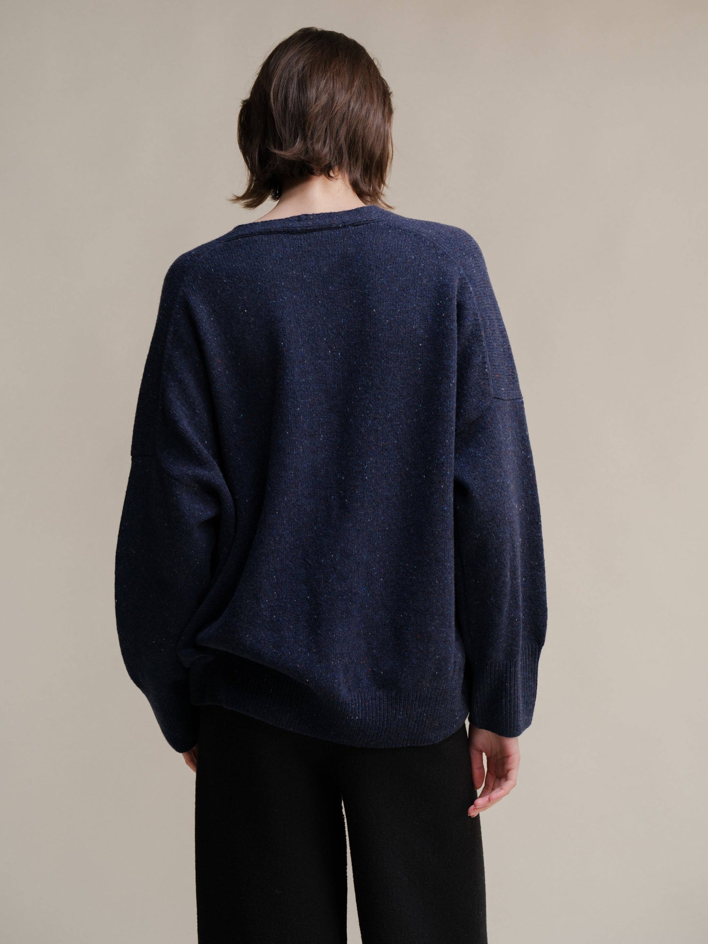 Cardigan oversize in tweed
