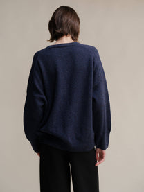 Cardigan oversize in tweed