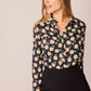 Camicia slim a margherite stile giungla
