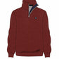Felpa con mezza zip in misto cotone