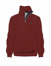 Felpa con mezza zip in misto cotone