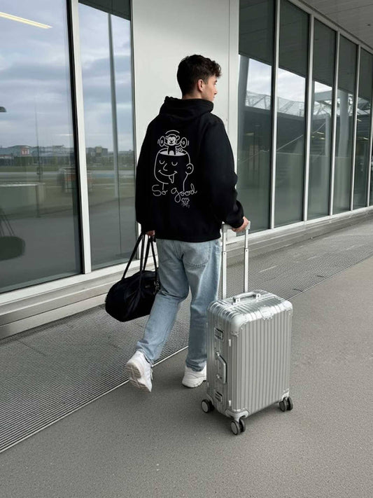 Felpa unisex con cappuccio So Good nera