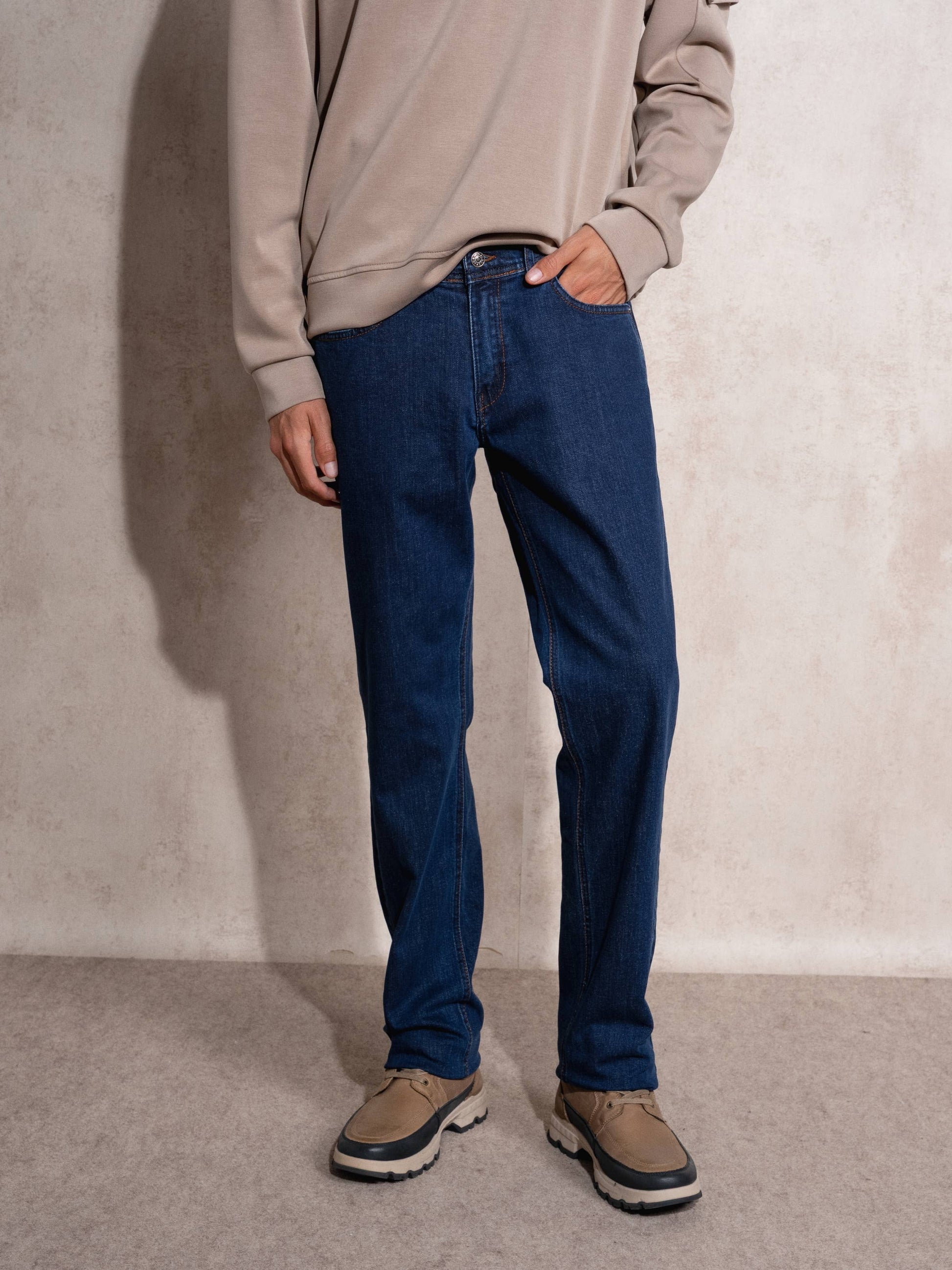 Jeans uomo in denim elasticizzato