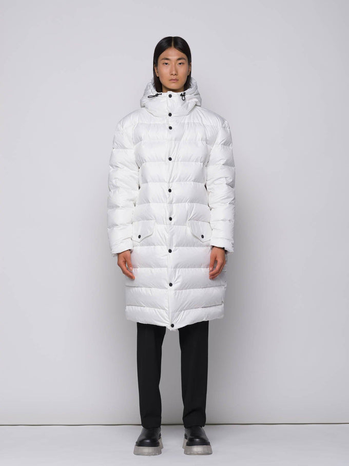 Parka Imbottito Lungo con Cappuccio Rimovibile