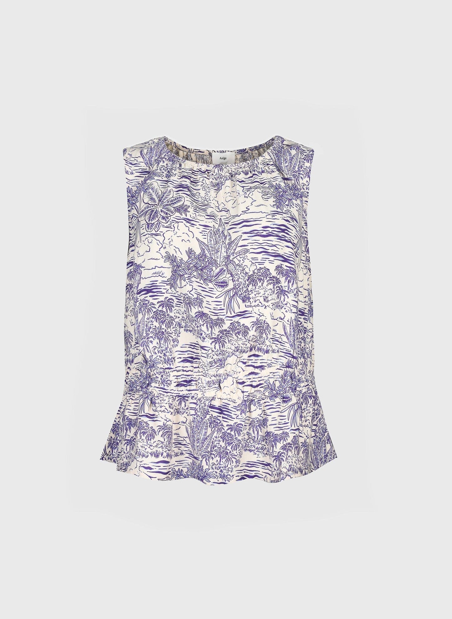 Canotta Sajo con stampa blu