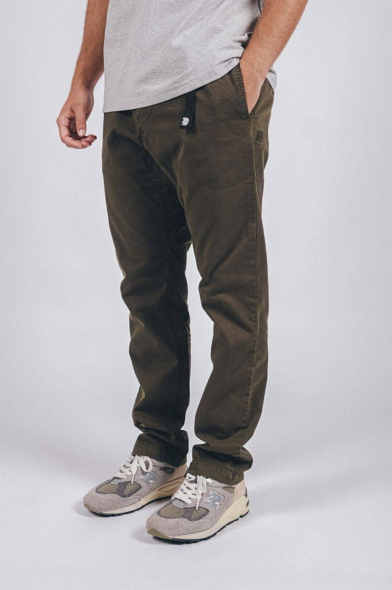 Pantaloni da arrampicata in cotone ecodye verde ivy