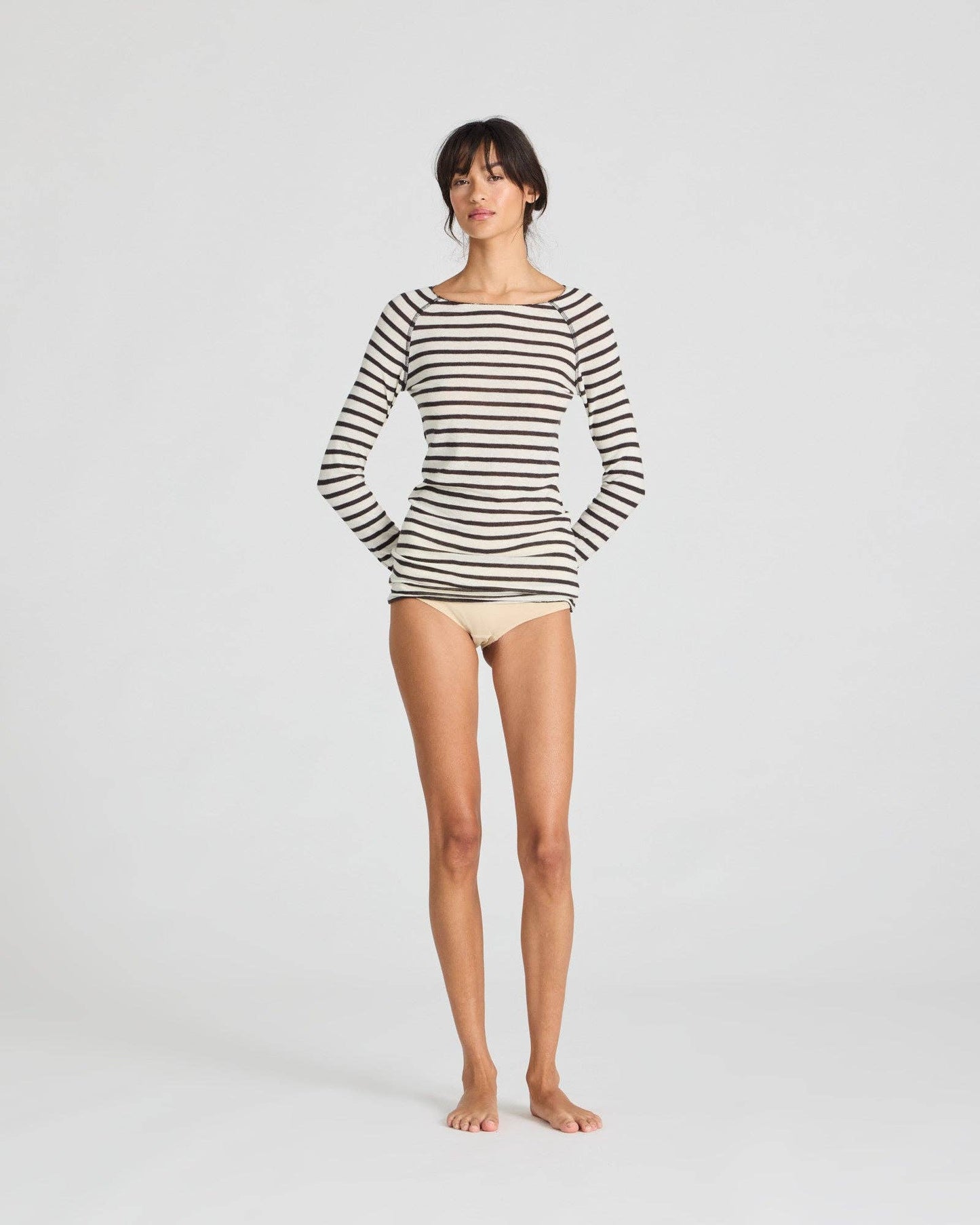 Top a righe in lana Amalie