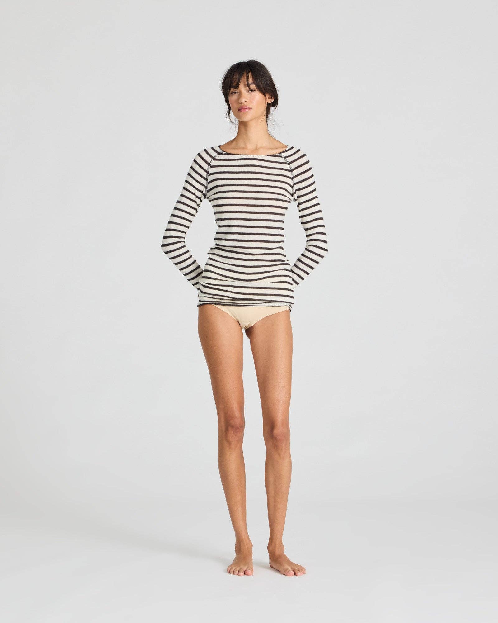 Top a righe in lana Amalie