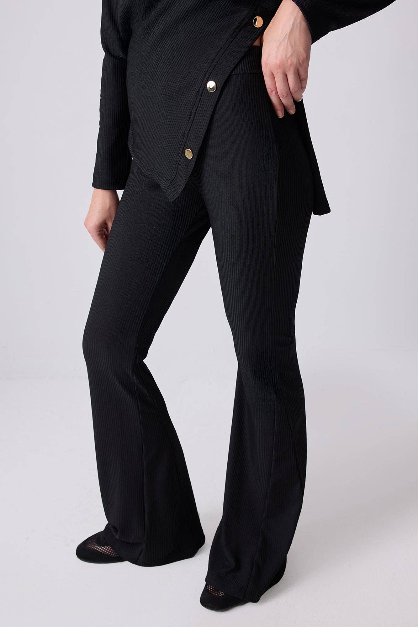 Set tunica e pantaloni a coste in maglia