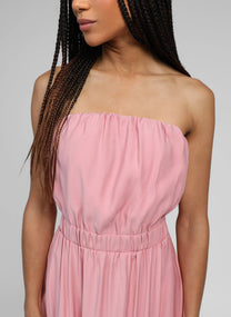 Abito bustier midi rosa Milika