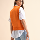 Gilet in maglia senza maniche in cotone