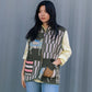Gilet trapuntato smanicato con stampa cavalli