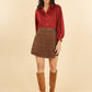 Shorts gonna Salomé a vita alta con zip invisibile