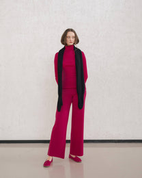 Dolcevita a costine in lana merino extrafine 3D