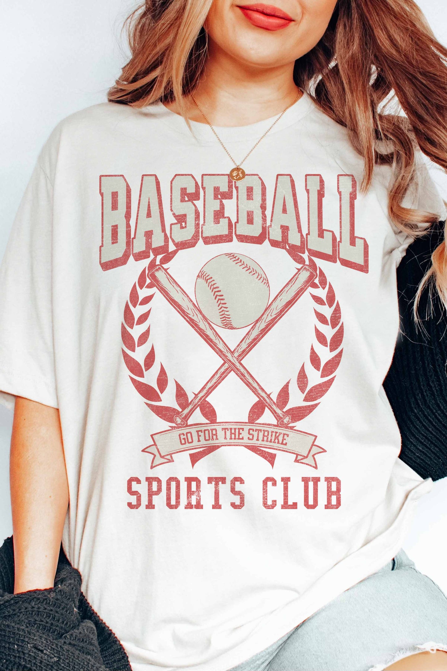 T-shirt grafica Baseball Sports Club taglie curvy