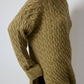 Maglione oversize a trecce verde oliva