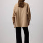 Camicia oversize abbottonata in effetto cupro