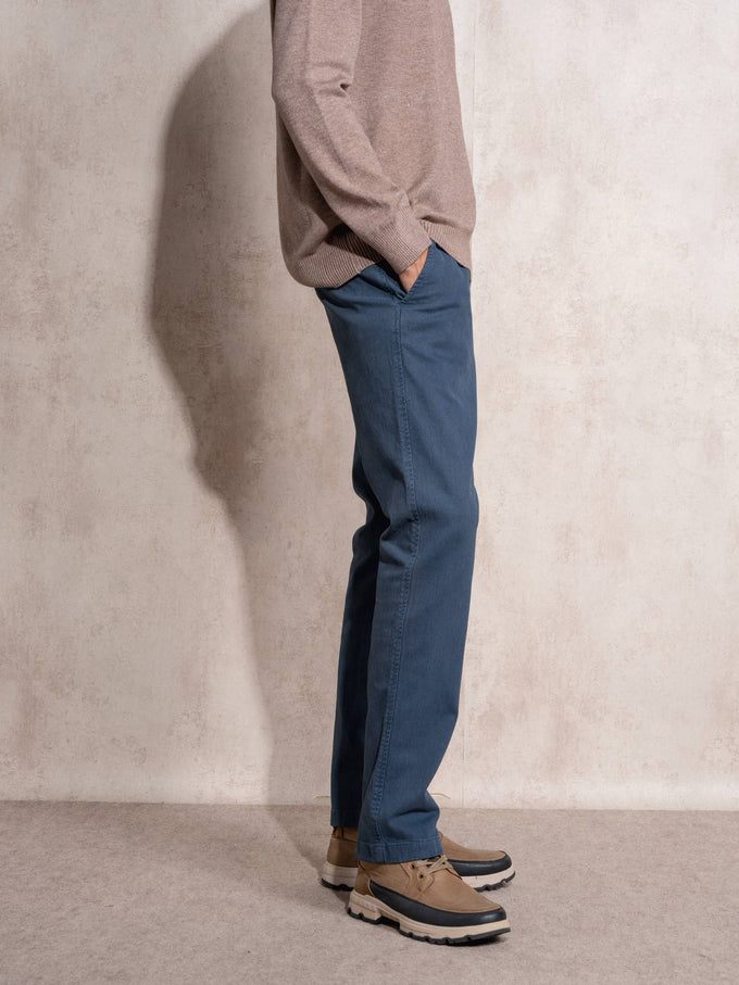 Pantaloni chino in cotone elasticizzato da uomo