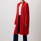 Cardigan oversize in maglia con tasche rosso