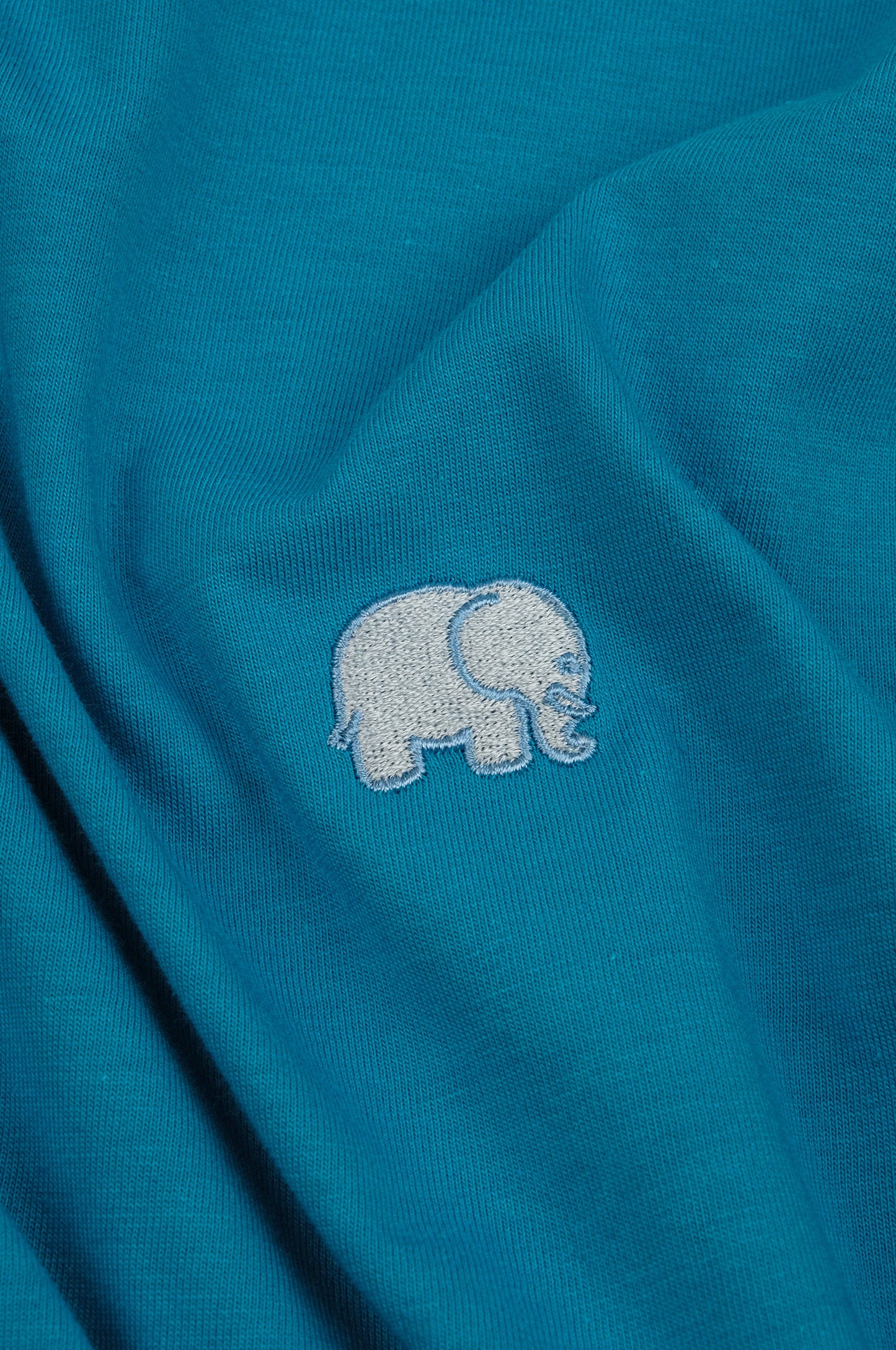 T-shirt essenziale blu mediterraneo in cotone biologico