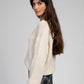 Maglione oversize in maglia spessa écru
