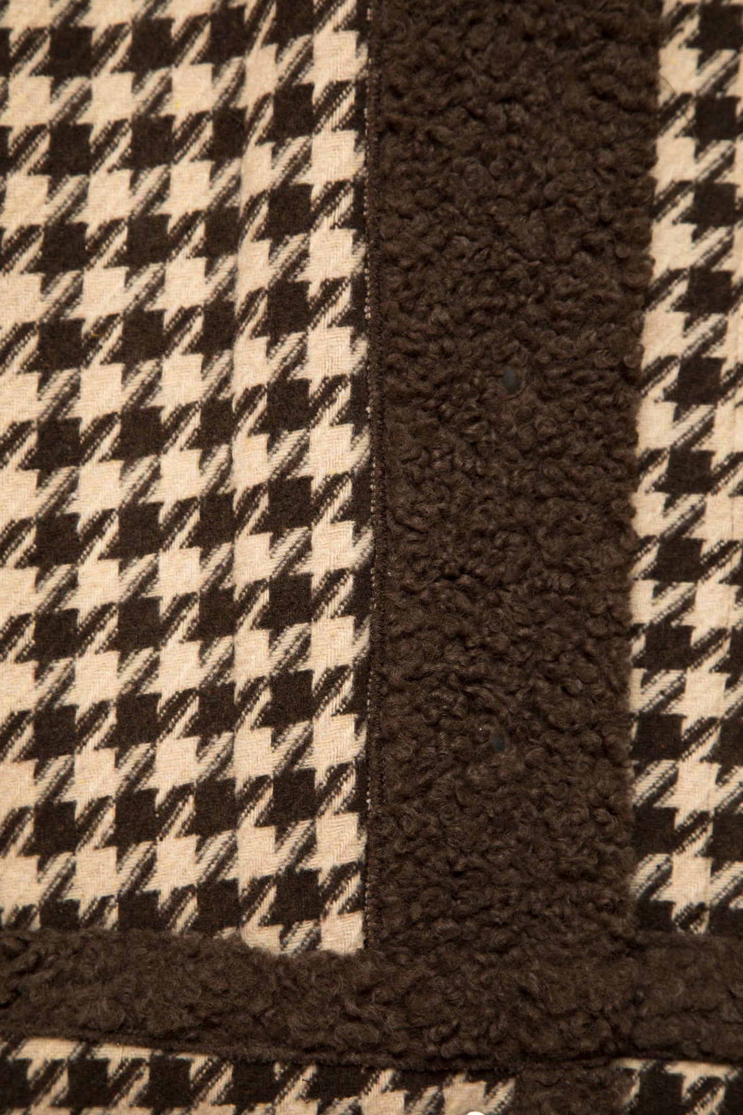 Cappotto in pelliccia sintetica pied de poule