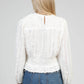 Camicia Salvana bianca in jacquard a piume