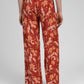 Pantaloni a vita alta terracotta con stampa frecce