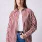 Camicia oversize a righe spesse