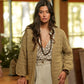 Cappotto aperto traforato in cotone