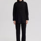 Camicia oversize effetto lino nera