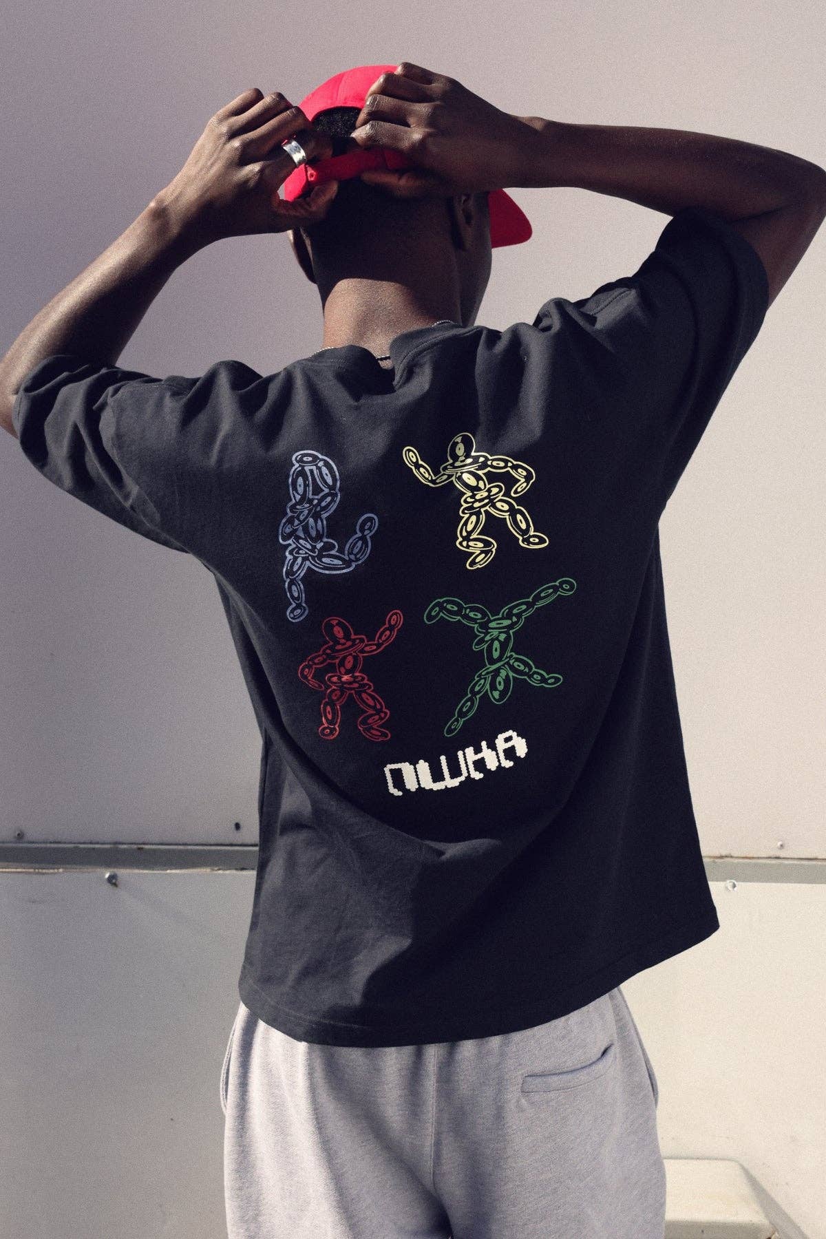 T-shirt oversize con stampa Vinyl Dancer