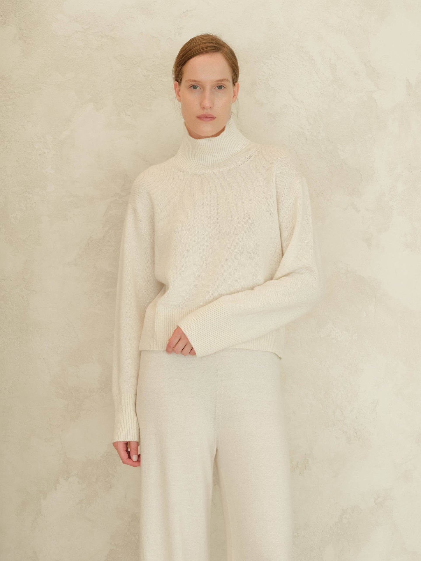Maglione dolcevita in misto cashmere