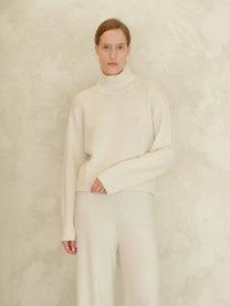 Maglione dolcevita in misto cashmere