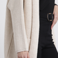 Cardigan in maglia beige oversize