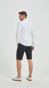 Camicia Oxford Bianca in Cotone con Colletto Button-Down
