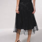 Gonna midi in tulle con paillettes
