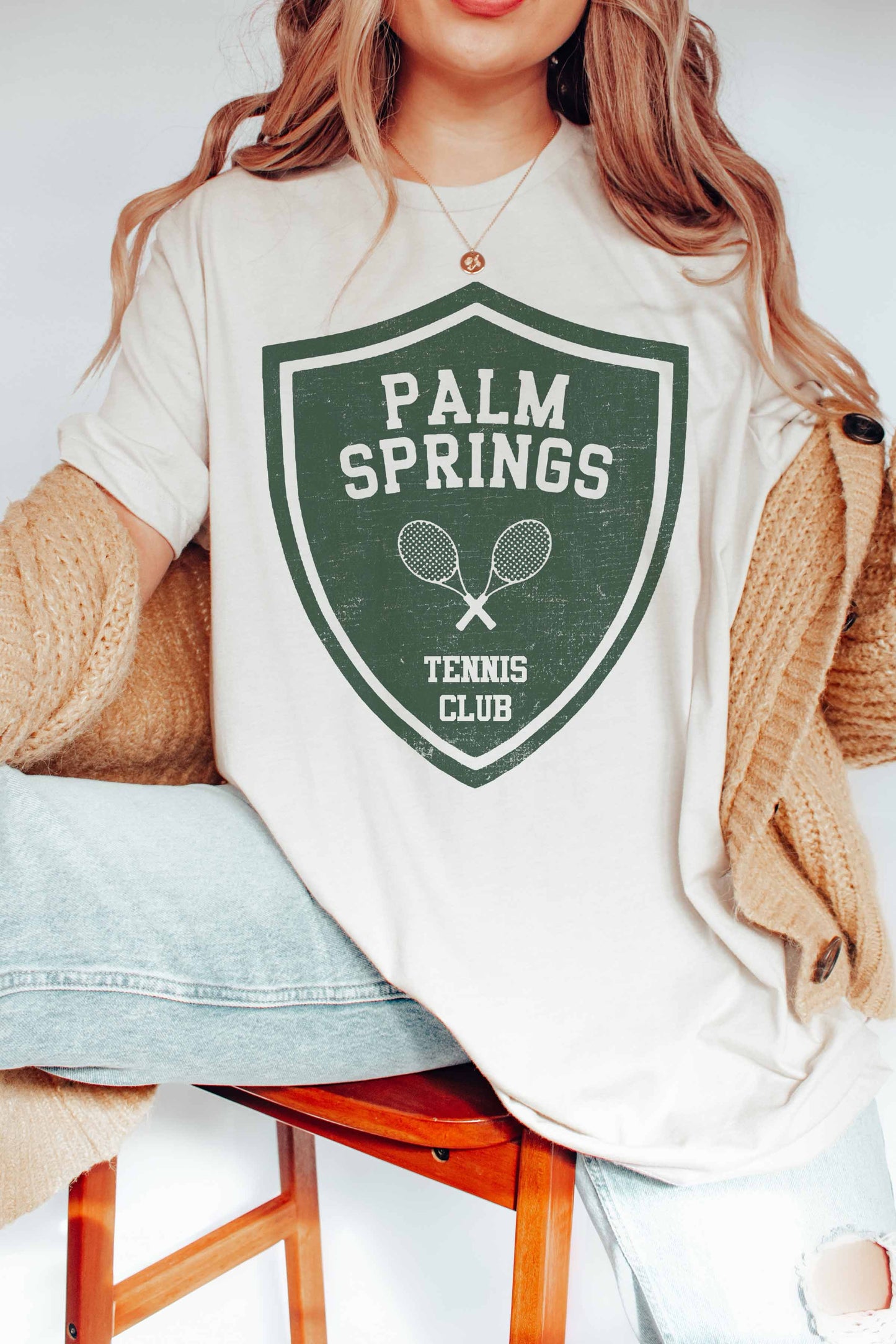 T-shirt Palm Springs Tennis Club con grafica